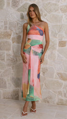 Kourt Maxi Dress - Multi Abstract