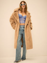 Long Faux-Fur Coat