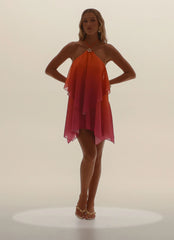 Twin Flame Mini Dress - Orange Gradient